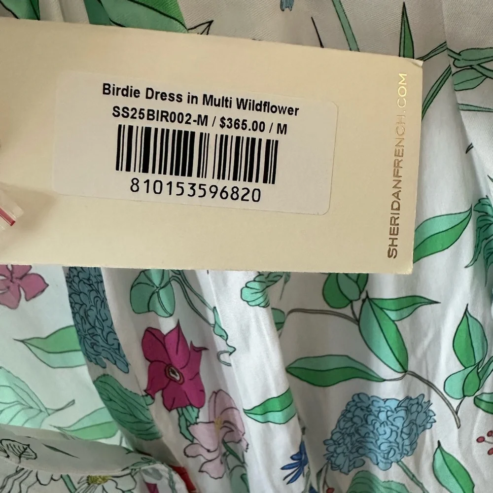 Floral White Maxi Dress with Green Leaf Print - Picture 8 of 9